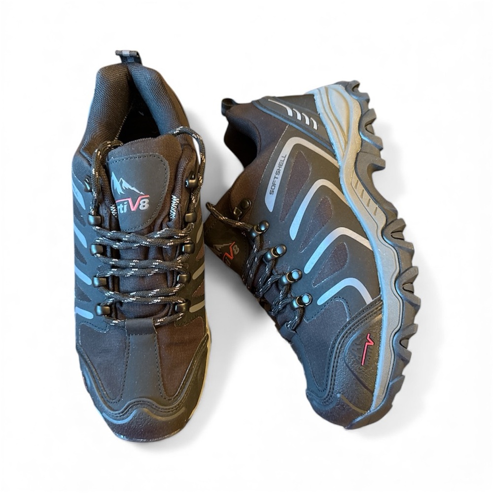 Nortiv8 Aebameer low Men's Black Gray Athletic hiking waterproof shoes NEW 7